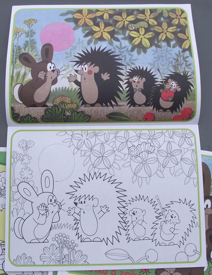 Krtek Mole Maulwurf Czech Childrens Cartoon Character Colouring Book Set 4 Books - Badgecrazy