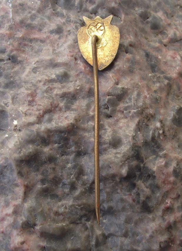 Antique Art Nouveau Palace Hotel Centre of Prague Visitor Crowned Pin Badge - Badgecrazy