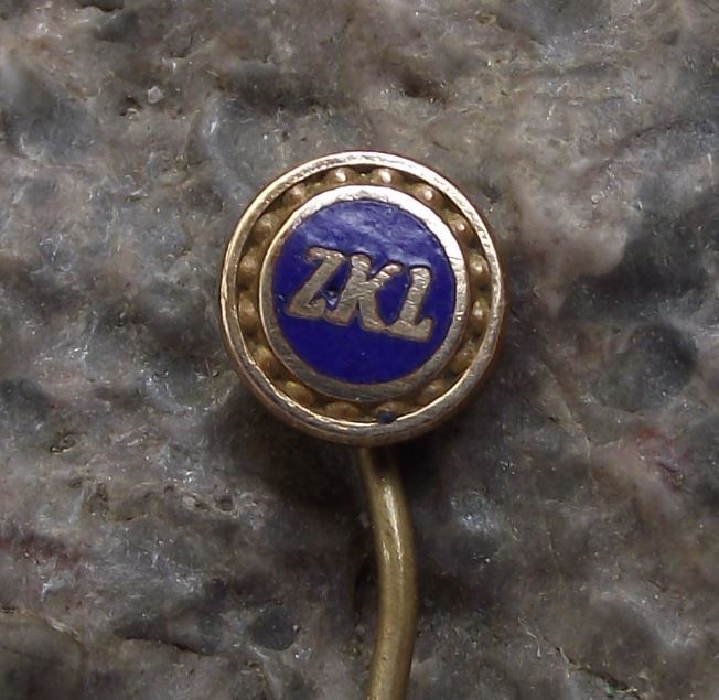 Vintage ZKL Czechoslovakia Ball Bearing Firm Race & Cage Advertising Pin Badge
