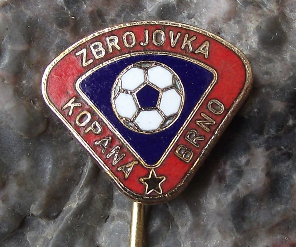 Vintage Zbrojovka Brno Kopana Football Club Czechoslovakia Soccer Pin Badge