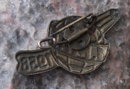 1958 Sputnik 1 Satellite May Day East German DDR Space Celebration Pin Badge - Badgecrazy