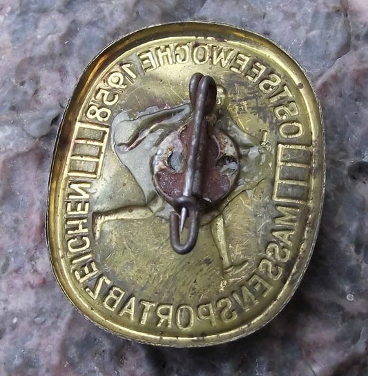 1958 Ostseewoche Baltic Week DDR East Germany Sports Festival Pin Badge - Badgecrazy