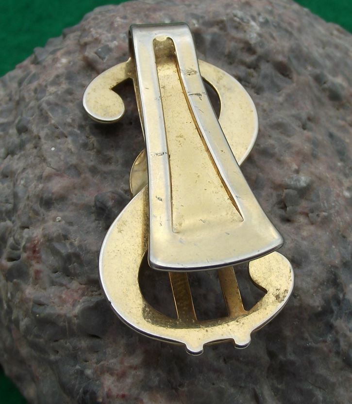 Vintage Niagra Falls Waterfall USA Canada Money Clip Dollar Sign Souvenier - Badgecrazy