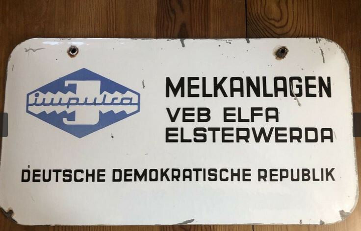 Vintage Impulca VEB Milking Machines East Germay DDR Logo Pin Badge - Badgecrazy