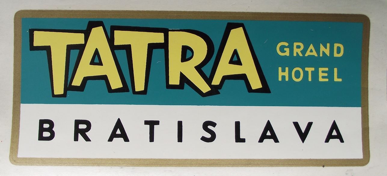 Antique Czechoslovakia Grand Hotel Tatra Bratislava Bag Travel Decal Sticker - Badgecrazy