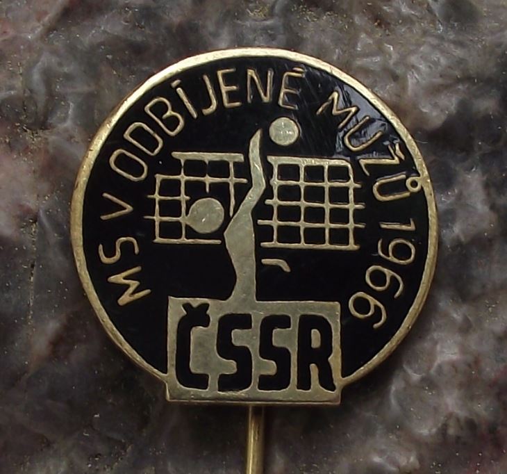 1966 World Mens Volleyball Championships CSSR Czechoslovakia Souvenier Pin Badge - Badgecrazy