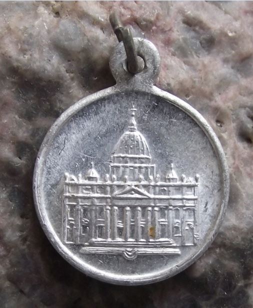 1950's Pope Pius XII & Vatican Catholic Religious Necklace or Bracelet Charm