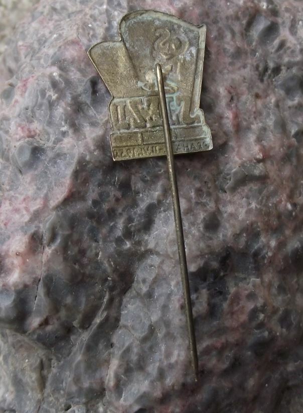 1950 CSM Czechoslovakian Youth Organisation Meeting Congress Attendee Pin Badge