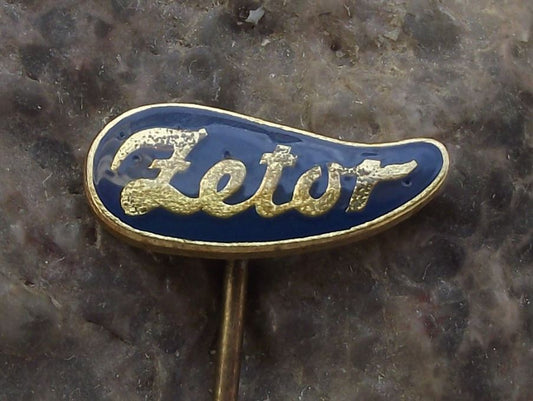 Zetor Farm Tractor Worldwide Agriculture Crop Farming Script Logo Pin Badge - Badgecrazy