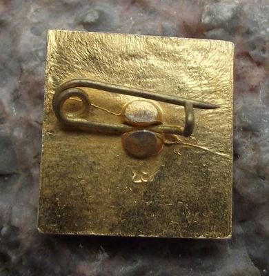 Vladimir Lenin wearing Trademark Leather Peaked Cap Russian Communist Pin Badge