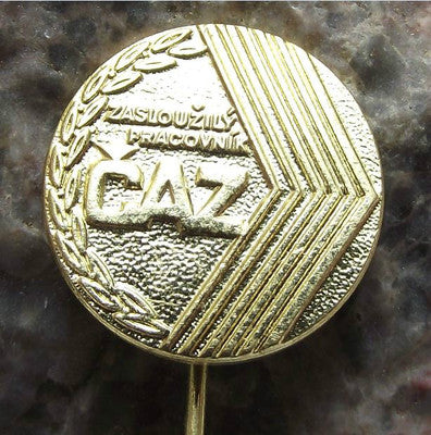 CAZ Zaslouzily Pracovnik Czech State Motor Car Industry Worker Award Pin Badge - Badgecrazy