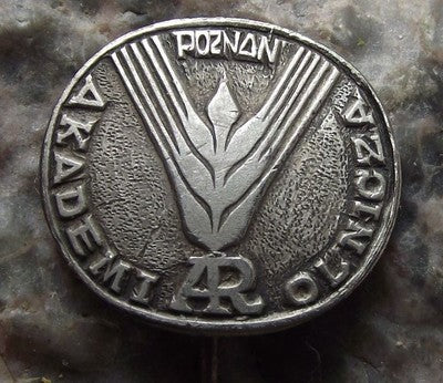University Life Sciences Poznan Poland Agricultural Akademia Rolnicza Pin Badge - Badgecrazy