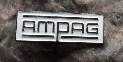 AMPAG Maschinen Engineering Machinery Firm Germany Advertising Pin Badge - Badgecrazy