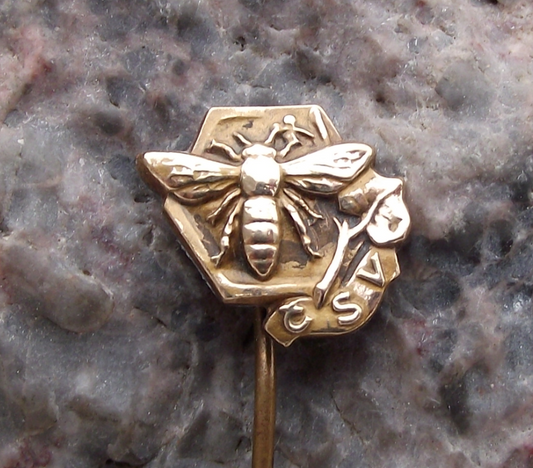 Vintage CSV Czech National Honey Bee Keeping Association Club Members Pin Badge