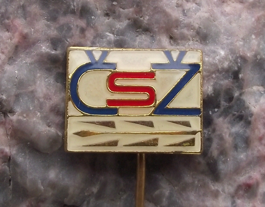 .Vintage CSZ Czechoslovakia Women's Union Official Members Pin Badge