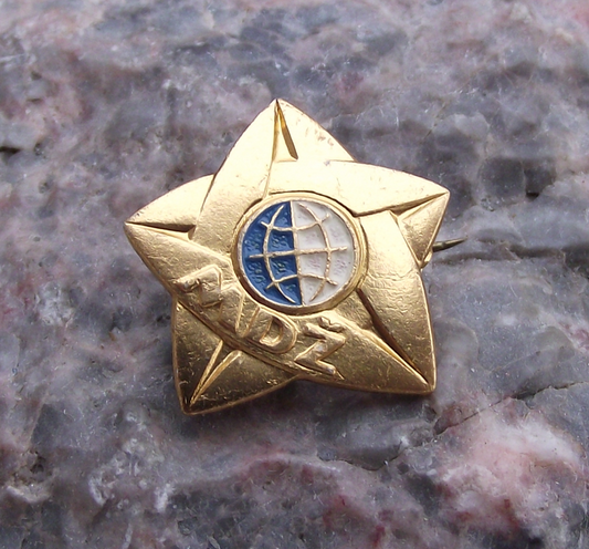 .International Women's Day Czech Flower Star Shaped Pin Badge