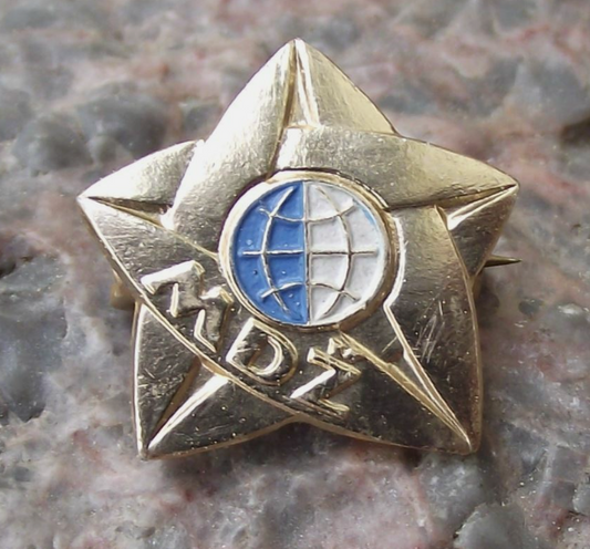 .International Women's Day Czech Flower Star Shaped Pin Badge
