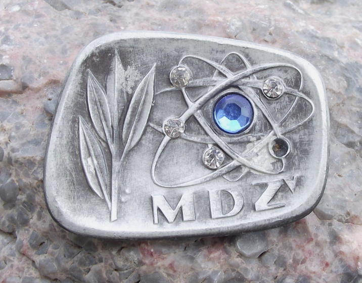 .International Women's Day MDZ Electron Nuclear Power Atoms Pin Badge - Badgecrazy