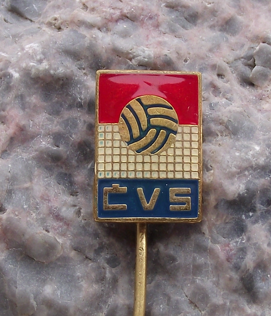 Vintage Czechoslovakia Volleyball Players Association Union Members CVS Pin Badge - Badgecrazy