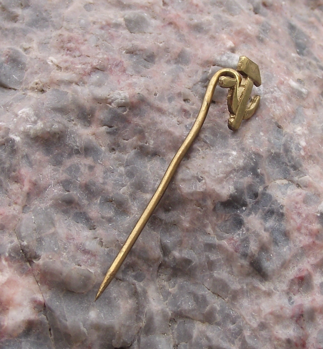 Vintage Soviet Union Hammer and Sickle Communist Motif Logo Pin Badge