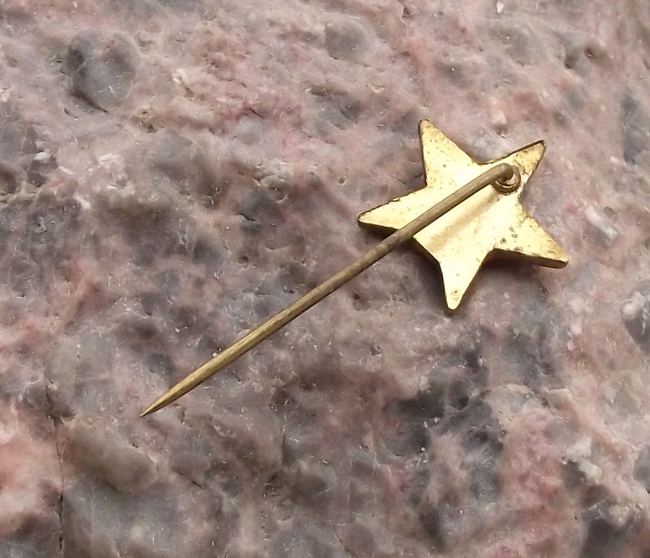 1986 Communist Party 65th Anniversary Hammer Sickle Pin Red Star Pin Badge