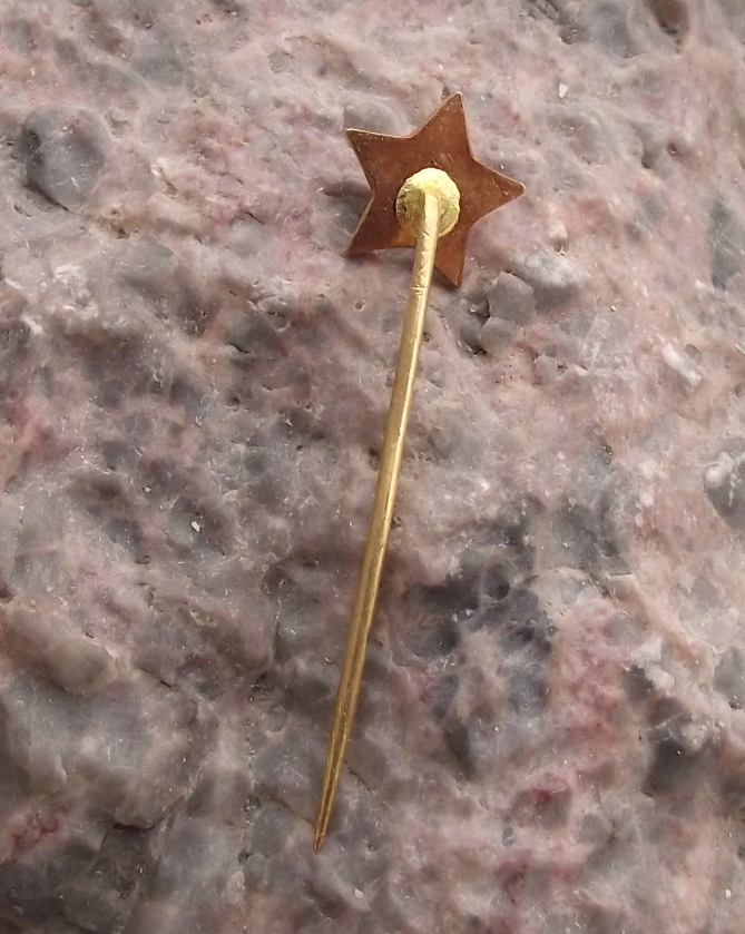 Vintage Communist Party Red Star Russian Hammer Sickle Emblem Pin Badge