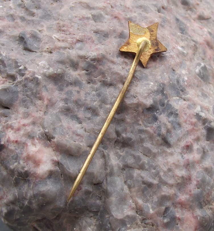 Vintage Soviet Union Russian Red Star Hammer and Sickle Logo Pin Badge