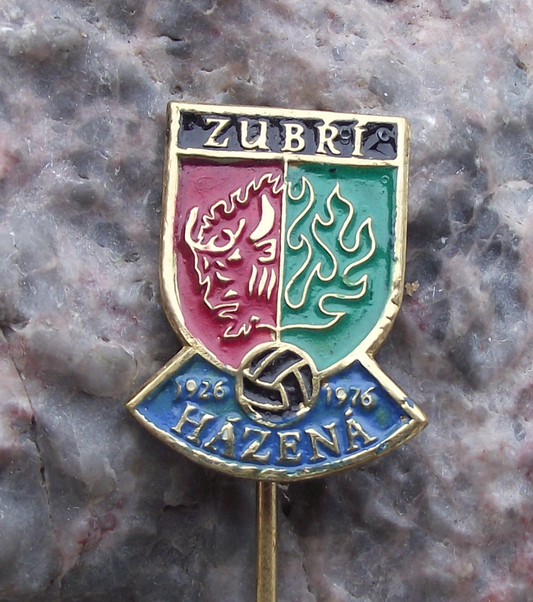1976 Zubri Slovakia Handball Club Czechoslovakia 50th Anniversary Pin Badge - Badgecrazy