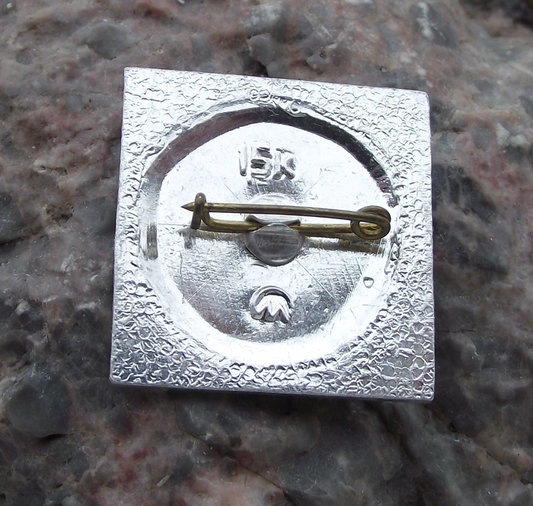 Lenin Head Profile on Square Soviet Union Communist Leader Pin Badge