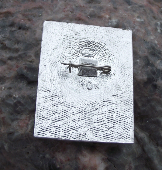 Lenin Head Profile on Red Band Soviet Union Communist Leader Pin Badge