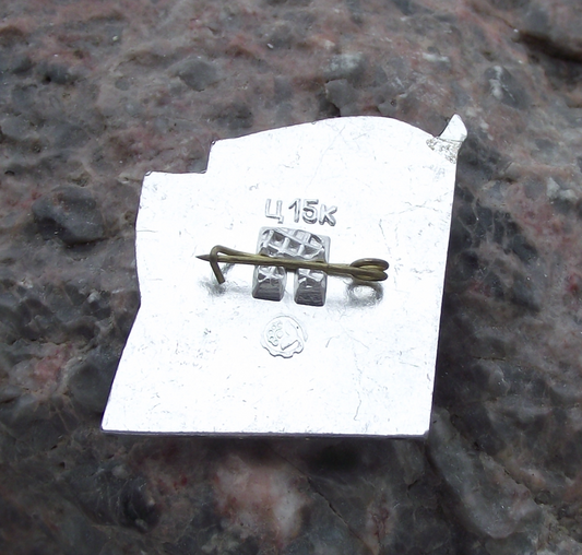 Lenin Head Profile Wearing a Suit Neck Tie Communist Leader Pin Badge