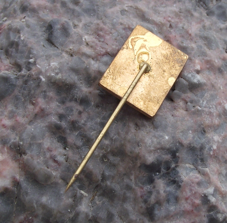 Vintage Terezin Nazi Concentration Camp Gates Liberation Red Rose Pin Badge - Badgecrazy