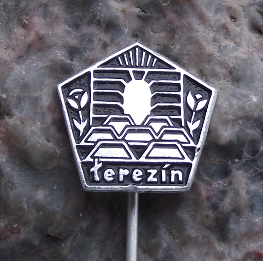 Vintage Terezin Concentration Camp War Graves Remembrance Pin Badge - Badgecrazy