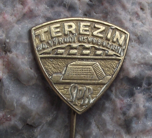 1965 Terezin Concentration Camp SPB 20th Anniversary Liberation Pin Badge - Badgecrazy
