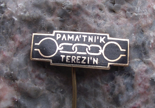 Vintage Terezin German Concentration Camp Manacles Chains Pin Badge - Badgecrazy