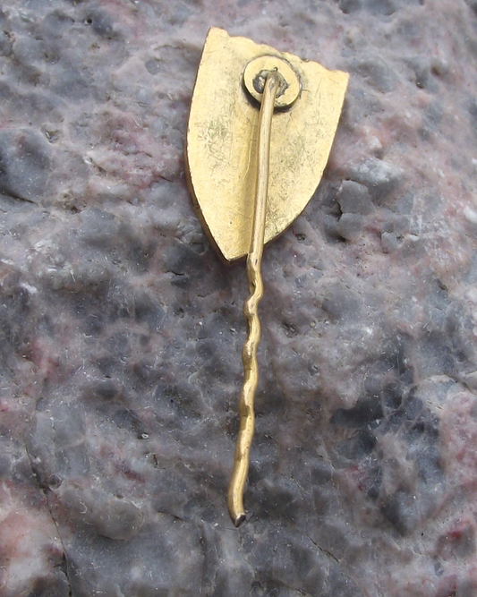 Vintage Lithuania Vilnius Capital City St Saint Christopher Statue Pin Badge - Badgecrazy