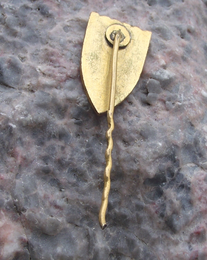 Vintage Lithuania Vilnius Capital City St Saint Christopher Statue Pin Badge - Badgecrazy