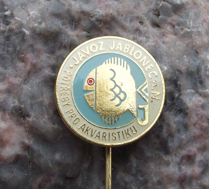 Vintage Aquarium Tropical Fish Supplies Czechoslovakia Jablonec Pin Badge