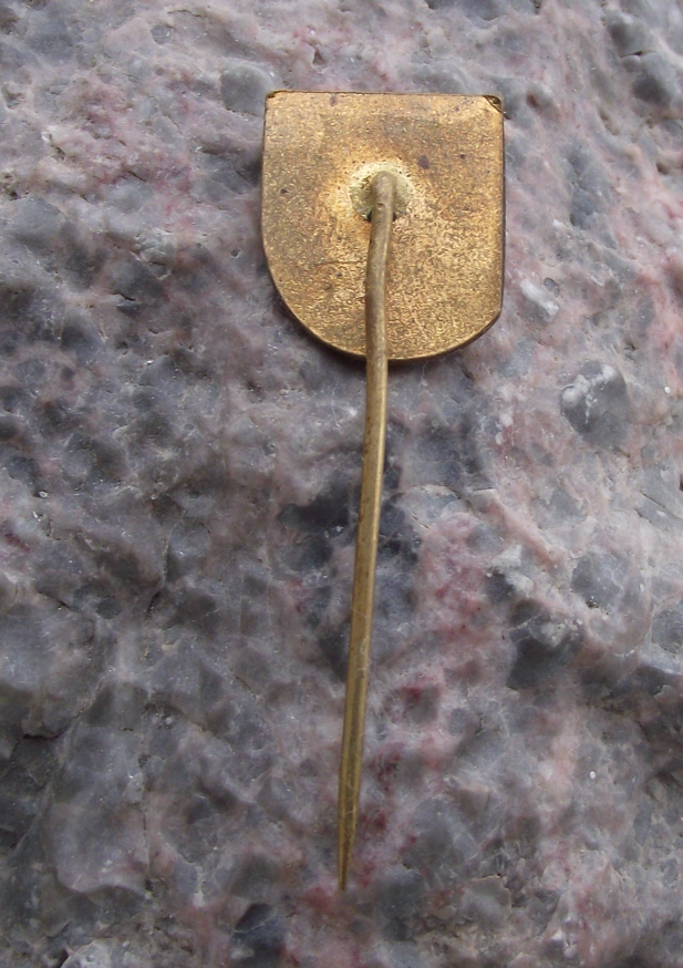Vintage Gottwaldov Fishing Association 50th Anniversary Fish and Rod Pin Badge