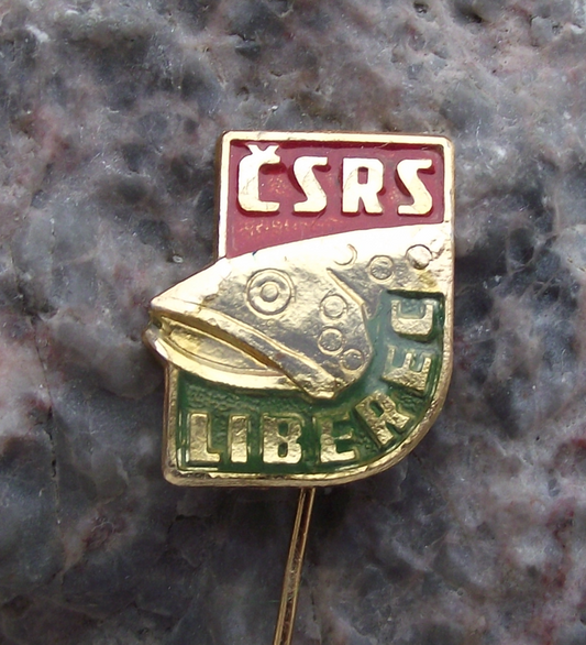 Vintage Liberec Fishing Angling Association CSRS CRS Members Pin Badge
