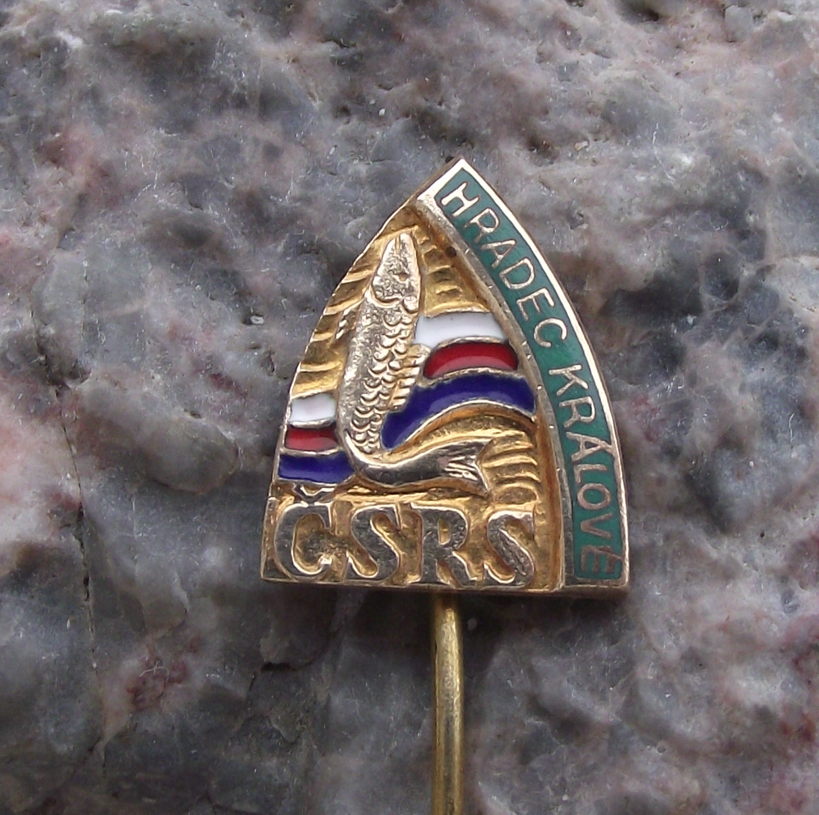 Vintage Hradec Kralove Fishing Angling Association CSRS Members Pin Badge