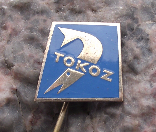 Vintage Tokoz Fishing Reels Marlin Swordfish Logo Fish Pin Badge