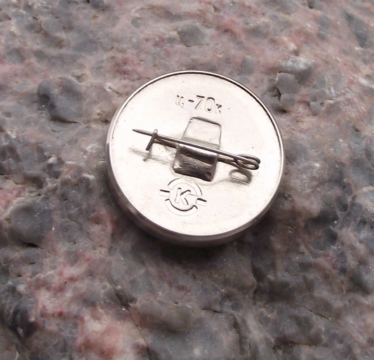 Vintage Lenin Head Profile Communist Leader Mirrored Pin Badge