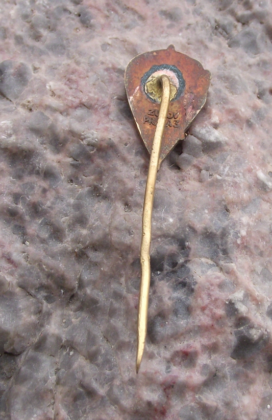 Vintage Zizkov Prague Czechoslovakia Fishing Association Pike Pin Badge