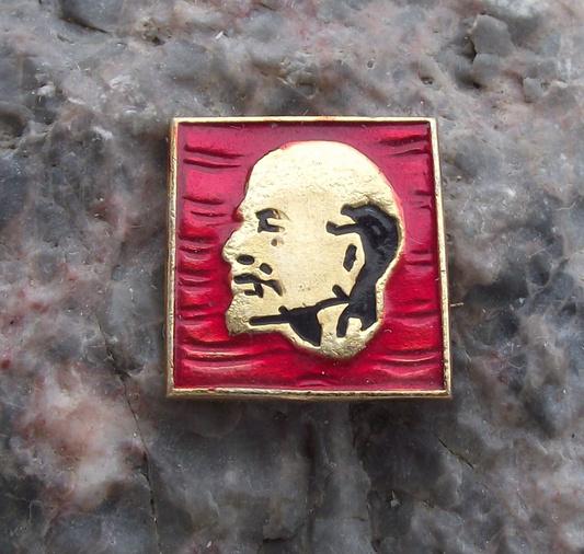 Vintage Vladimir Lenin Head Russian Premier Pin Badge