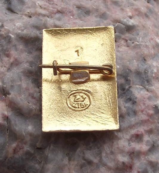 Vintage VI Lenin Communist Leader Flat Workers Cap Signature Book Pin Badge