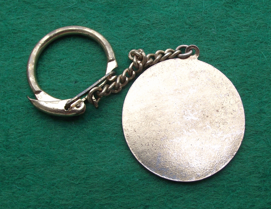 Vintage Chemical Company Czechoslovakia World Globe Keychain Keyring