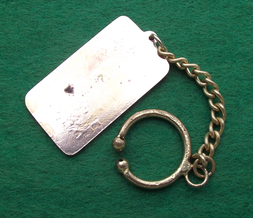 Vintage Adast Maxima Company Front Paper Guillotine Keychain Keyring - Badgecrazy