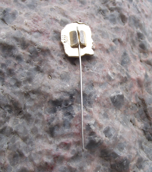 Vintage Lenin Head Bust Profile Communist Leader Soviet Union Pin Badge