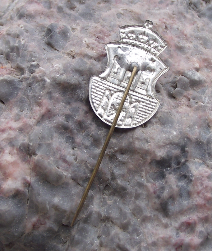 Vintage Poland Heraldic Polish City Town Crest Krakow Shield Pin Badge